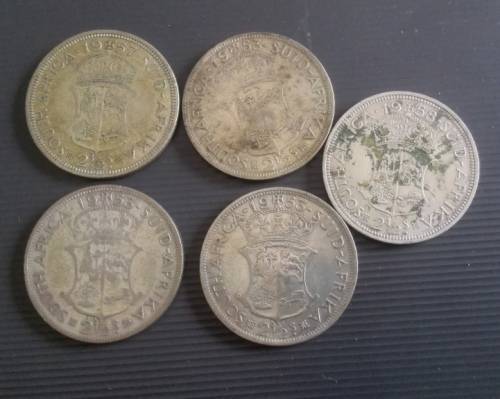 30 x SA 2.5 Shillings... As a lot.. Check pictures and condition