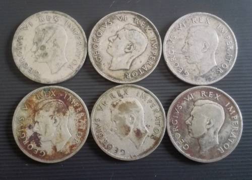 30 x SA 2.5 Shillings... As a lot.. Check pictures and condition