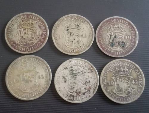 30 x SA 2.5 Shillings... As a lot.. Check pictures and condition