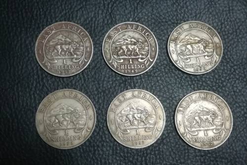 17 x East Africa 1 shilling.. As a lot