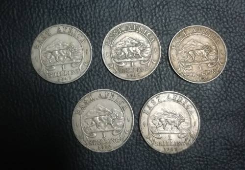 17 x East Africa 1 shilling.. As a lot