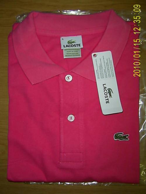 LACOSTE POLO ( PINK) SIZE 3 ( EXTRA-SMALL)