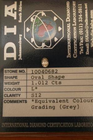 ***** 1.012ct Oval Cut DIA CERTIFIED DIAMOND ****** No Reserve.