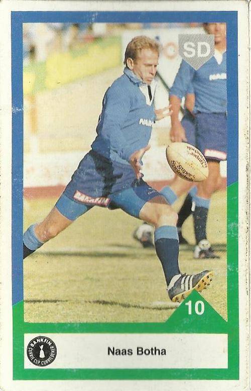 1992 Currie Cup Rugby Trading Card Naas Botha