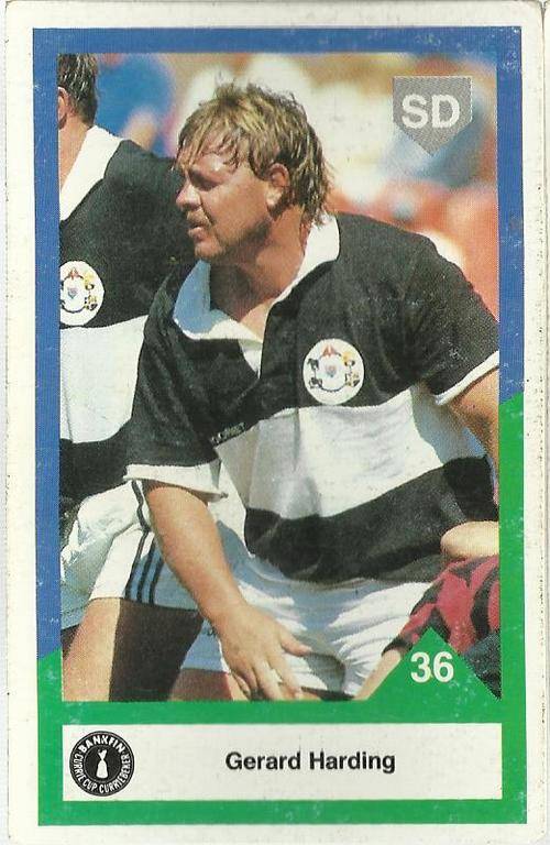 1992 Currie Cup Rugby Trading Card Gerhard Harding