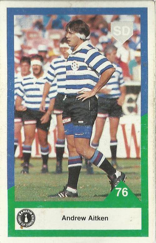 1992 Currie Cup Rugby Trading Card Andrew Aitken