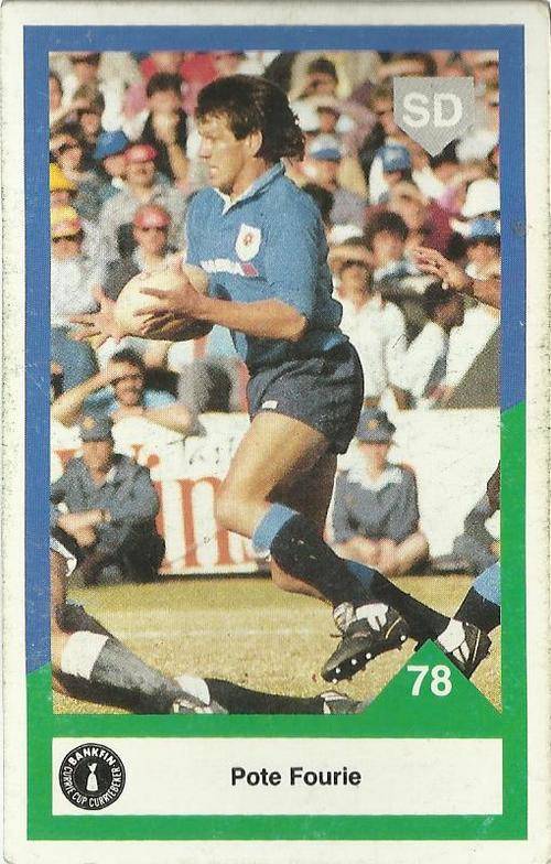 1992 Currie Cup Rugby Trading Card Pote Fourie