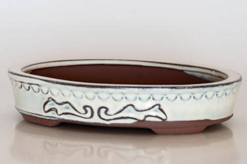 Glazed Bonsai Container, 20 x 15 x 4cm