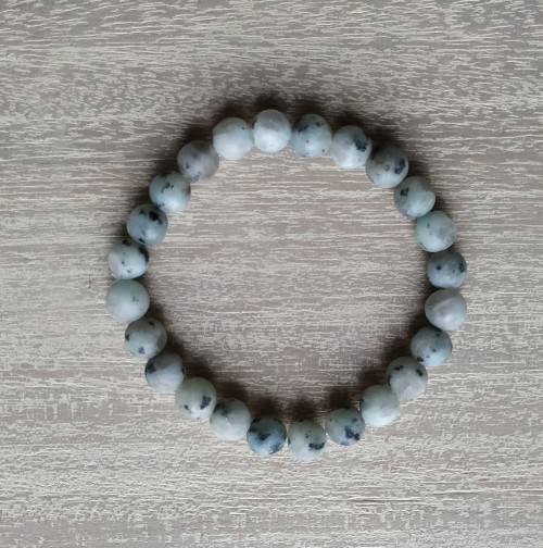 Natural Sesame Jasper Beaded Bracelet - 8mm