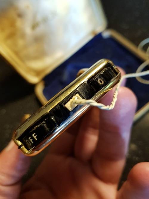 Vintage Amplivox hearing aid in original case