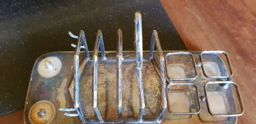 Antique Silver Cruet Set Marked