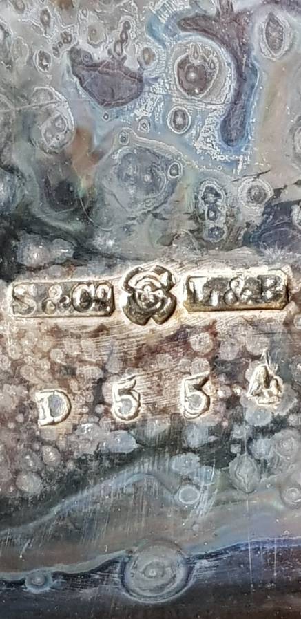 Antique Silver Cruet Set Marked