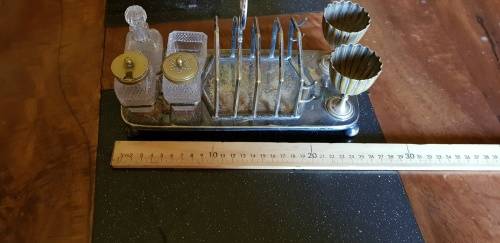 Antique Silver Cruet Set Marked