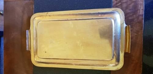 Vintage Etched Indian Brass Tray