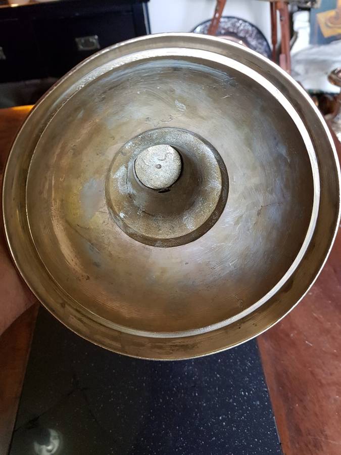 Vintage Large Solid Brass Vase