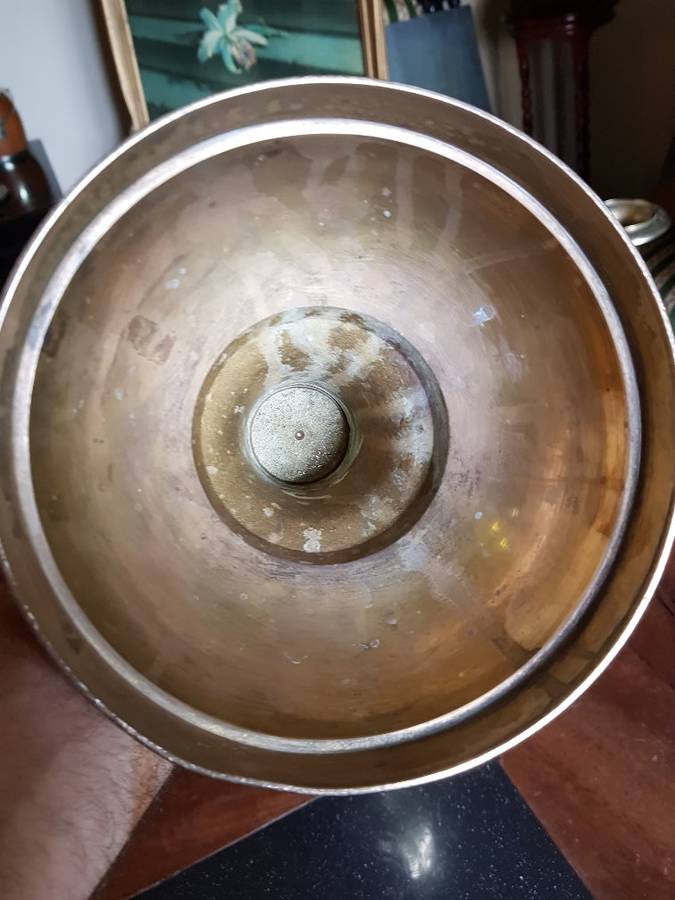Large Vintage Solid  Brass Vase