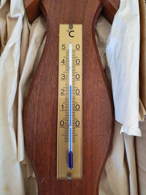 FREE SHIPPING!!!  Beautiful Mahagony Wood Barostar Hygrometer, Thermomoter and Barometer.