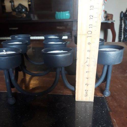 Metal Candle Stand with Candles