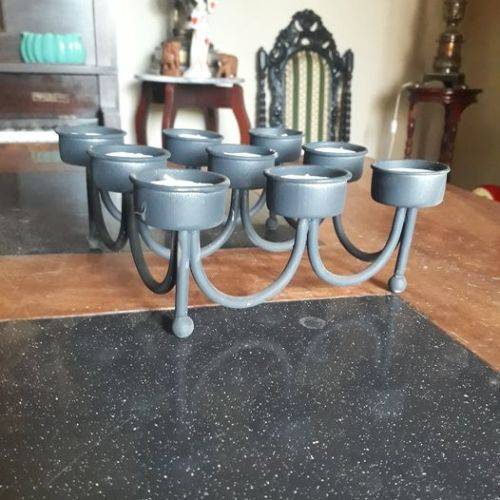 Metal Candle Stand with Candles