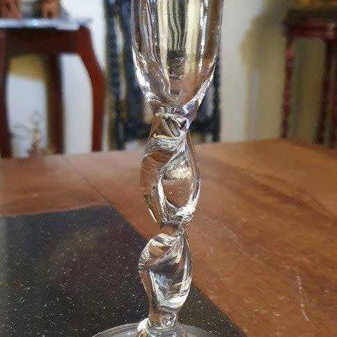 Stunning Twisted stem Glass Candle Holder