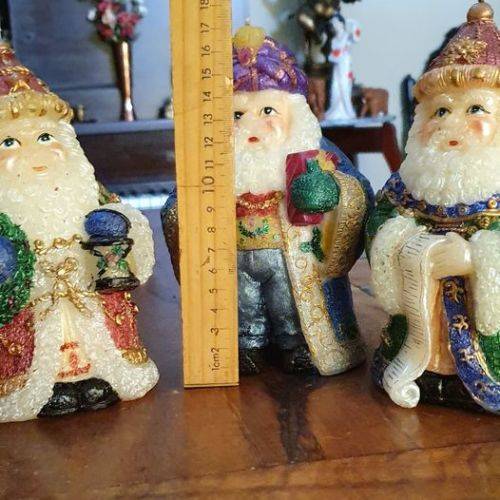 Beautiful Three Wismen Candles and Christmas Decor.