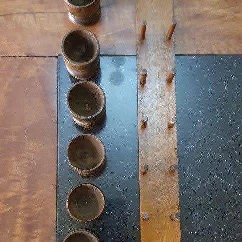 Vintage Wall Hanging Set Of Saki Cups