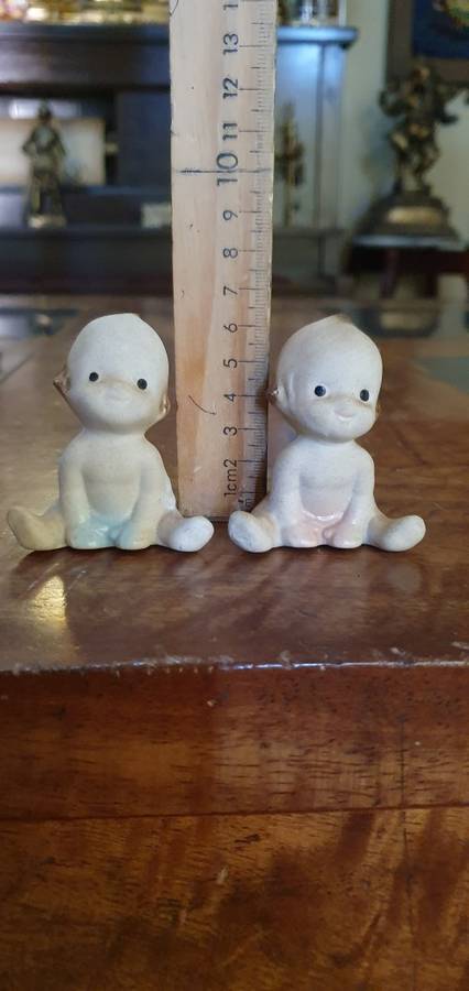 Two Vintage Bisque Kewpie Dolls