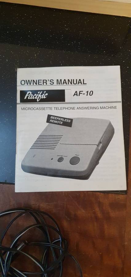 Pacific Microcassette Telphone Answering Machine