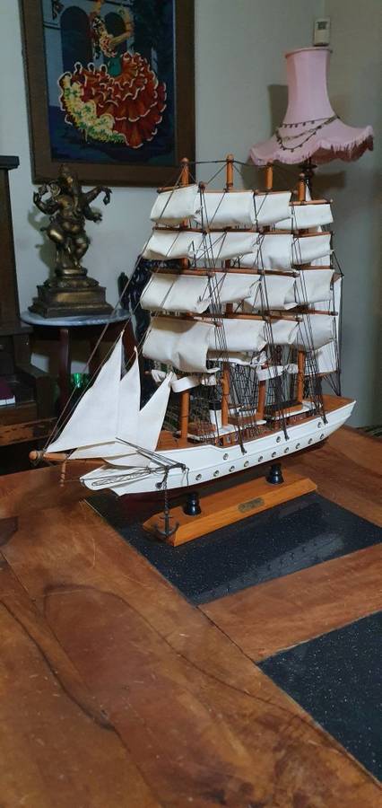 Gorgeous Sail Boat USS Cutter Eagle 1946