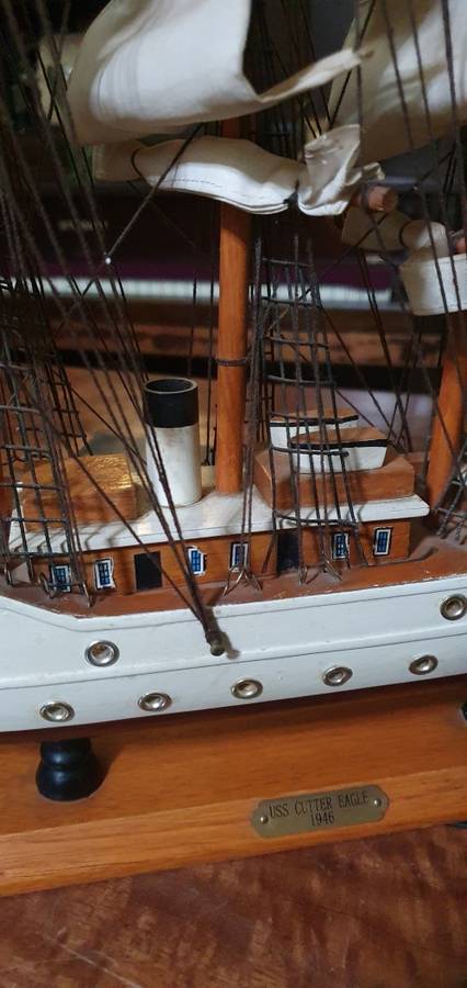 Gorgeous Sail Boat USS Cutter Eagle 1946