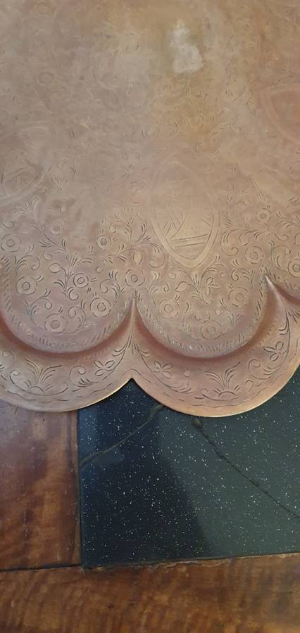 Beautiful and Large 60 cm Vintage Brass Tray
