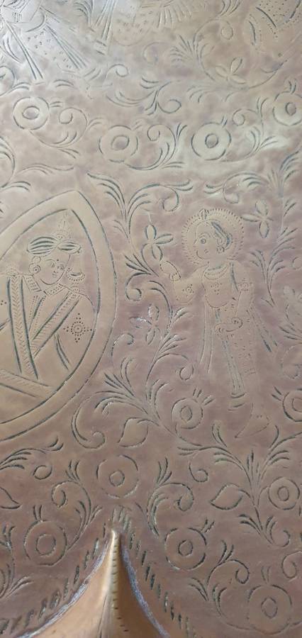 Beautiful and Large 60 cm Vintage Brass Tray