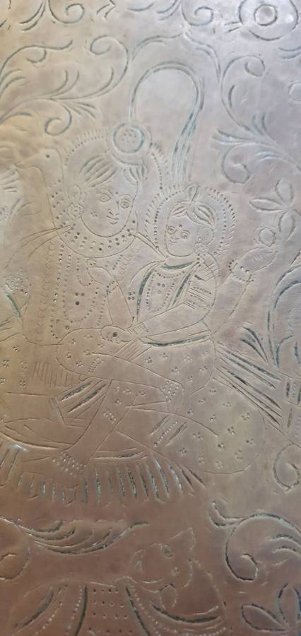 Beautiful and Large 60 cm Vintage Brass Tray