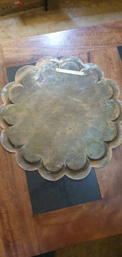 Beautiful and Large 60 cm Vintage Brass Tray