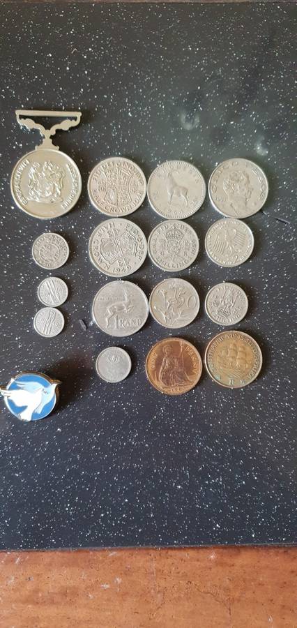 General Service Medal plus Various Collectable Coins