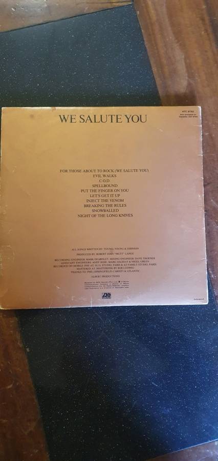 Vintage LP ACDC `For Those  About To Rock`