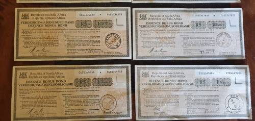 R5-00 South African Defence Bonus Bonds