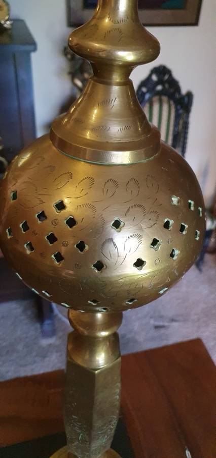 86 cm Tall Vintage Brass Lamp
