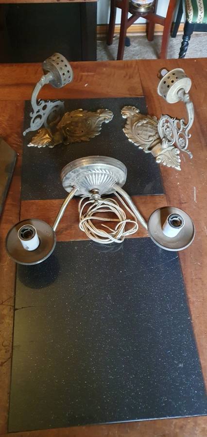 Vintage Brass Wall Mounted Light Fittings