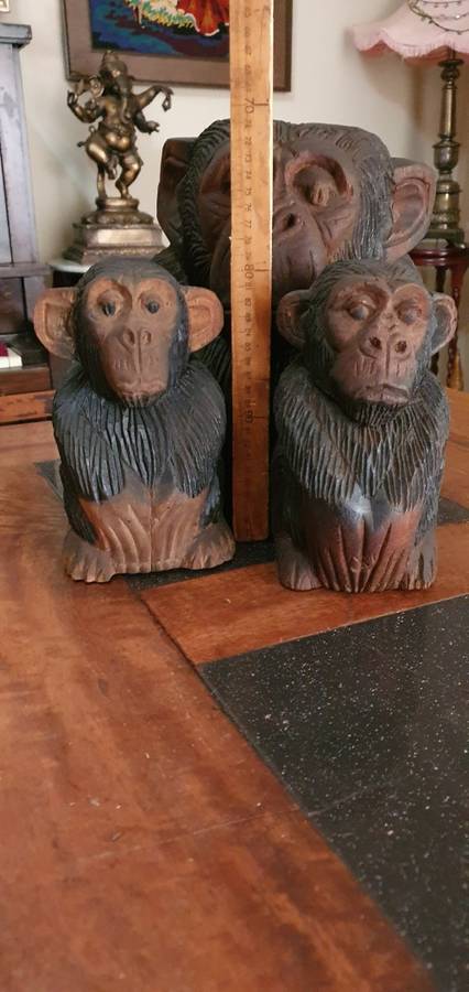 Three Monkey Figurine Containers