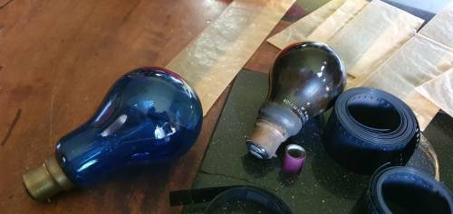 Vintage Black light Bulbs, Film Negatives Lot