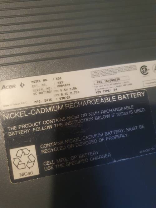 Acernote 550 Laptop