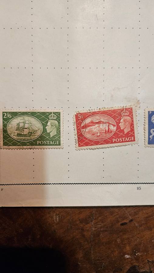 One Page Great Britain Stamps