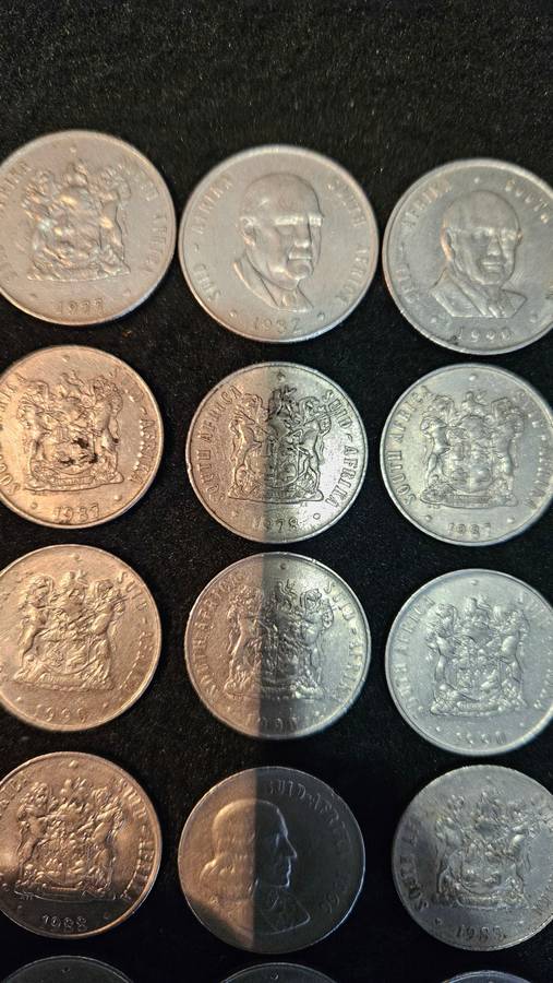 South African R1 Coins Plus 50 cent Coins