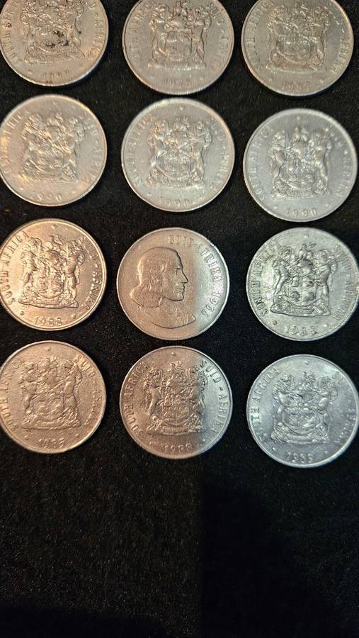 South African R1 Coins Plus 50 cent Coins