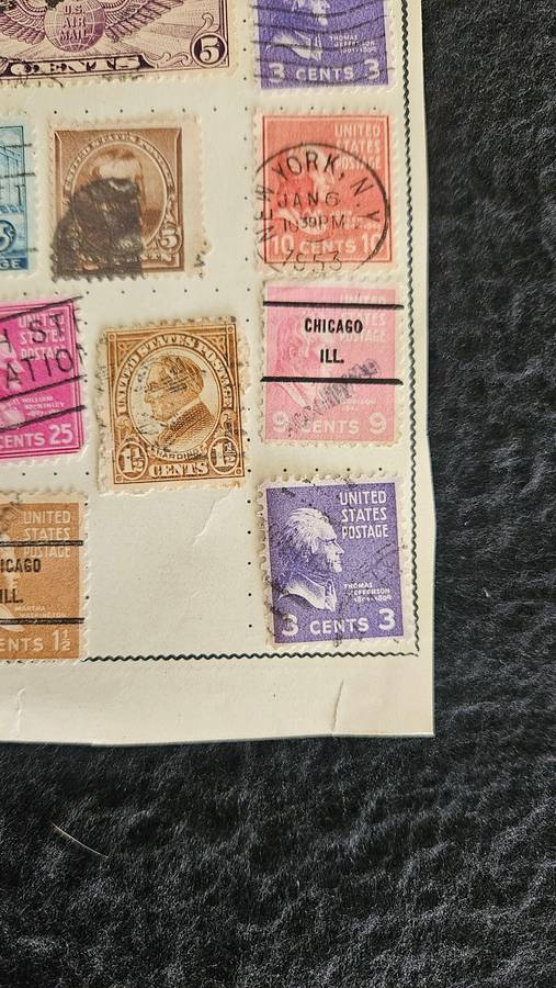 USA Stamps Plus a Ukraine Stamp on reverse side of this page