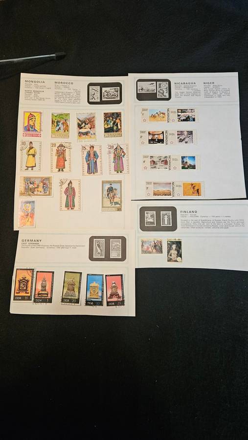 Mongolia. Nicaragua, Germany & Finland Stamps