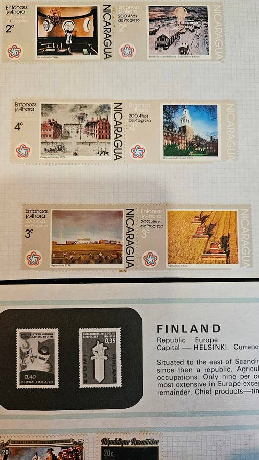 Mongolia. Nicaragua, Germany & Finland Stamps