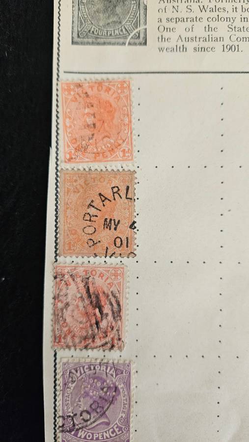 Victoria Tobago & 1 Transvaal Stamp