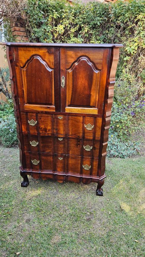 Vintage Imbuia Ball & Claw Tall Boy